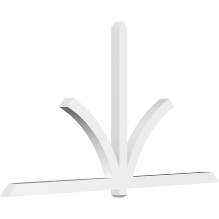 Ekena Millwork Redmond Architectural Grade PVC Gable Bracket, 108"W x 58 1/2"H x 4"D x 4"F, 13/12 Pitch GBP108X59X0404RED00